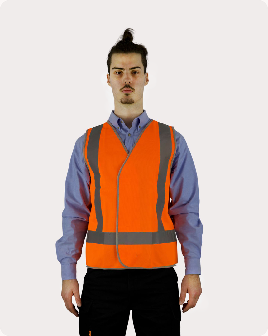 Hi Vis Taped Safety Vest 12VOR (5 Parcks) Vests Canura