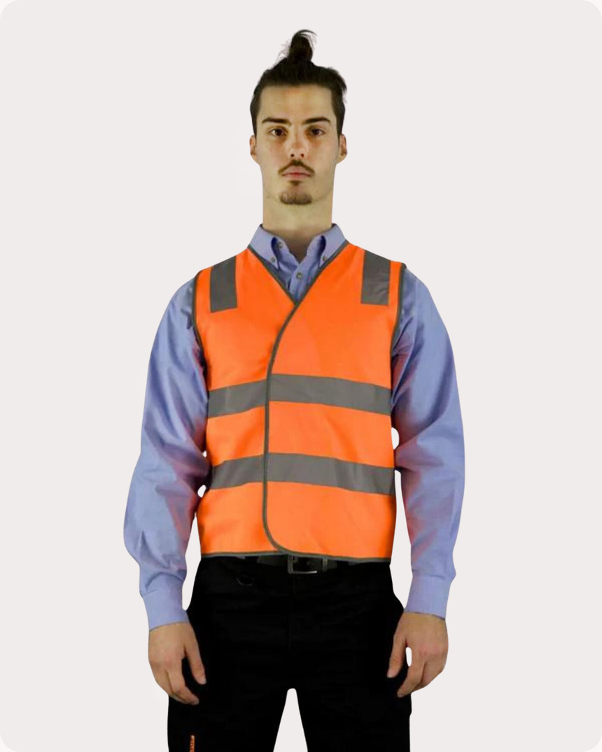 Hi Vis Taped Safety Vest 12VOT (5 Packs) Vests Canura