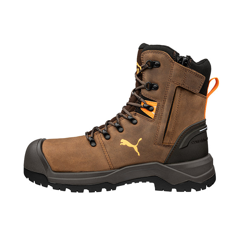 Iron Heavy Duty High Cut Safety Boots 632727 Zip Up Boots Puma