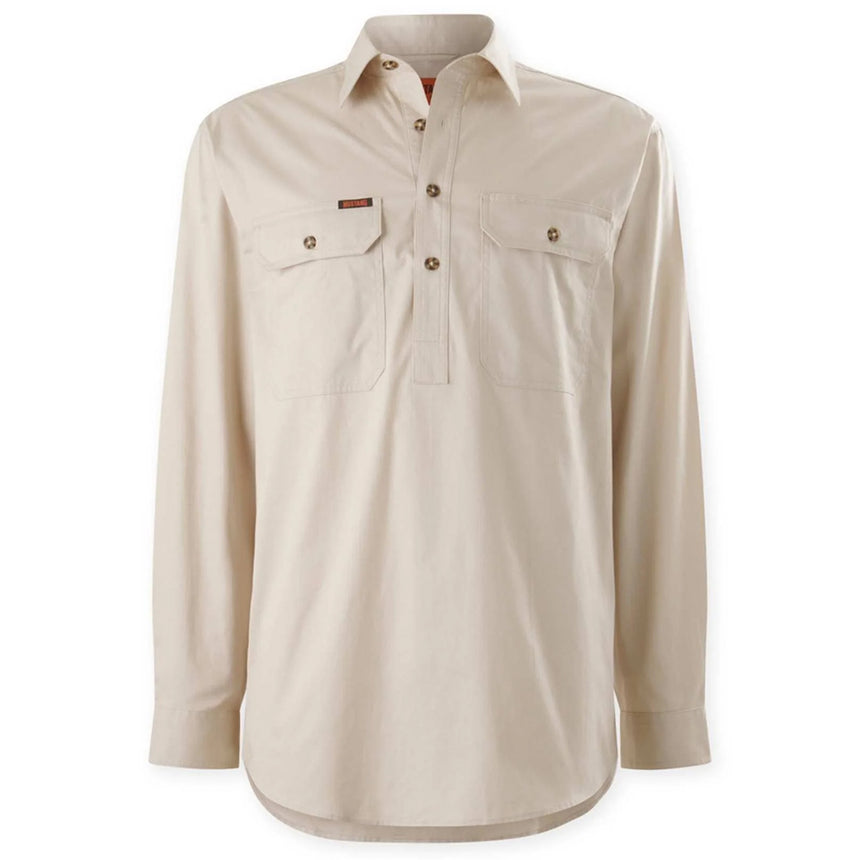 Mustang Signature Closed Front Workshirt Shirts Hard Yakka Pebble 2XS