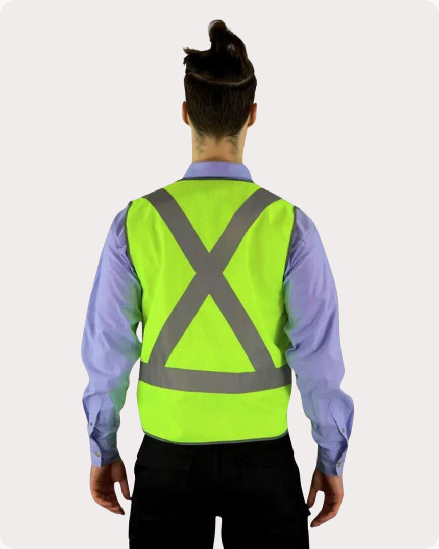 Hi Vis T Tape Safety Vest 12VYR (5 Packs) Vests Canura