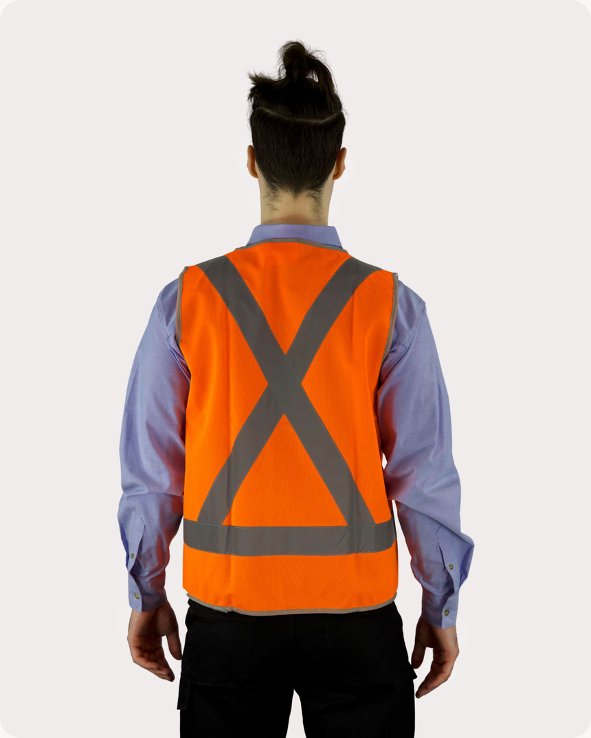 Hi Vis Taped Safety Vest 12VOR (5 Parcks) Vests Canura