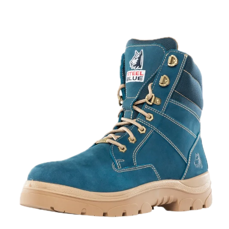 Blue Southern Cross® Zip Work Boots 312361 Zip Up Boots Steel Blue