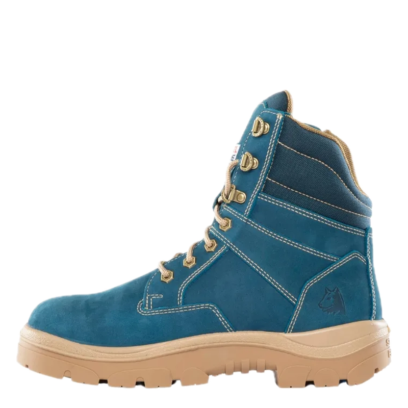 Blue Southern Cross® Zip Work Boots 312361 Zip Up Boots Steel Blue