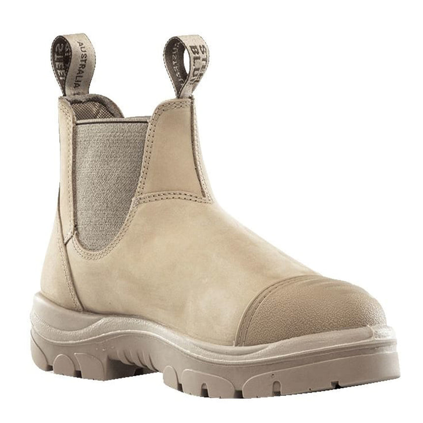 Hobart Scuff Cap Elastic Sided Work Boot 312601 Elastic Sided Boots Steel Blue