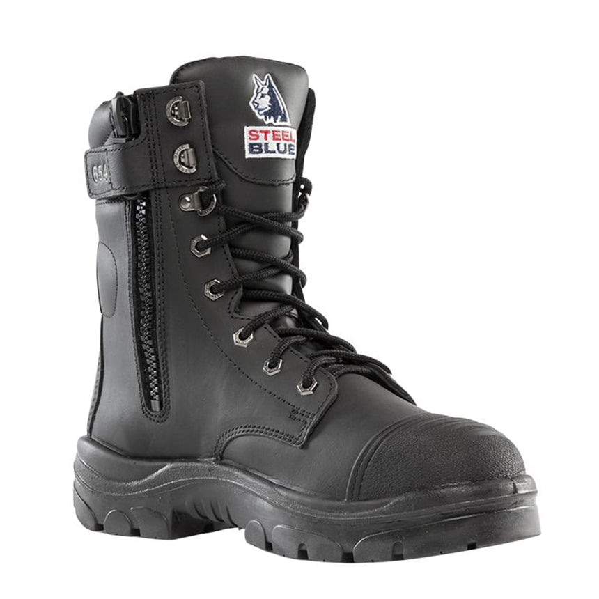 Portland Zip Scuff Cap Work Boots 312654 Elastic Sided Boots Steel Blue