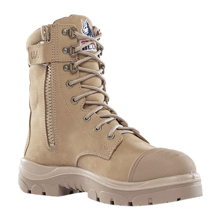 Portland Zip Scuff Cap Work Boots 312654 Elastic Sided Boots Steel Blue