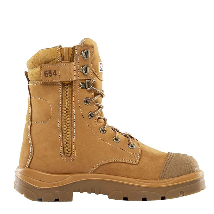 Portland Zip Scuff Cap Work Boots 312654 Elastic Sided Boots Steel Blue