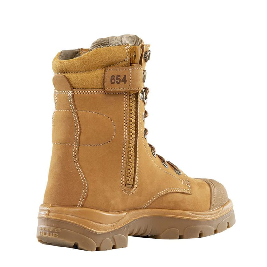 Portland Zip Scuff Cap Work Boots 312654 Elastic Sided Boots Steel Blue