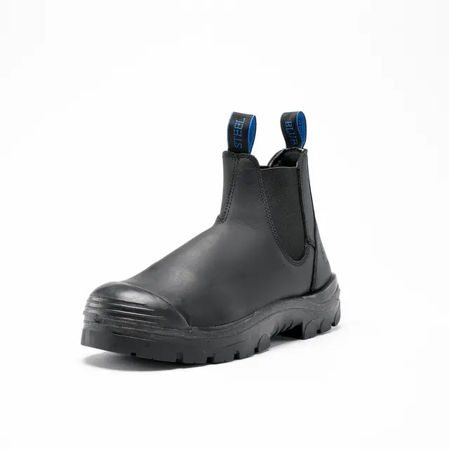 Hobart Bump Cap Elastic Sided Work Boot 332101 Elastic Sided Boots Steel Blue