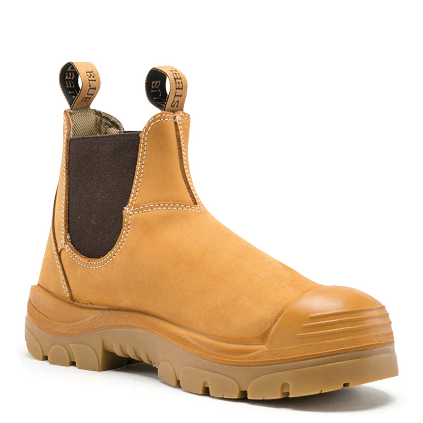 Hobart Bump Cap Elastic Sided Work Boot 332101 Elastic Sided Boots Steel Blue