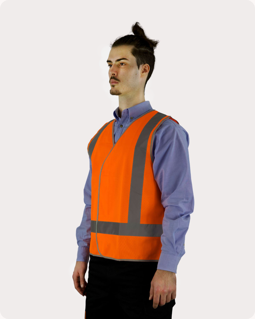 Hi Vis Taped Safety Vest 12VOR (5 Parcks) Vests Canura