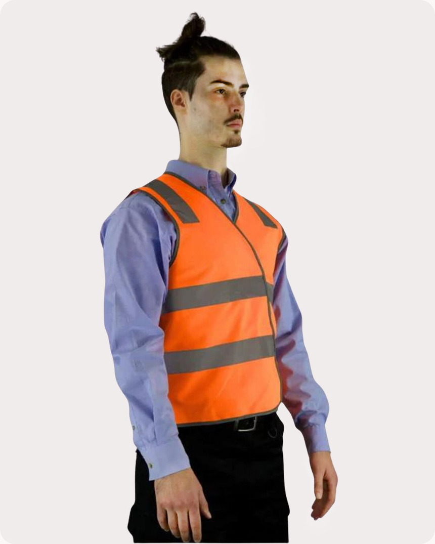 Hi Vis Taped Safety Vest 12VOT (5 Packs) Vests Canura