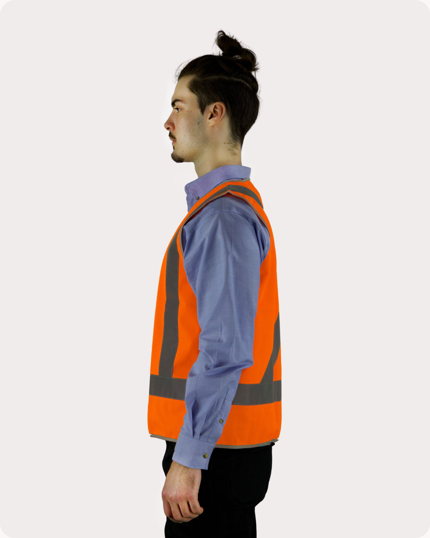 Hi Vis Taped Safety Vest 12VOR (5 Parcks) Vests Canura
