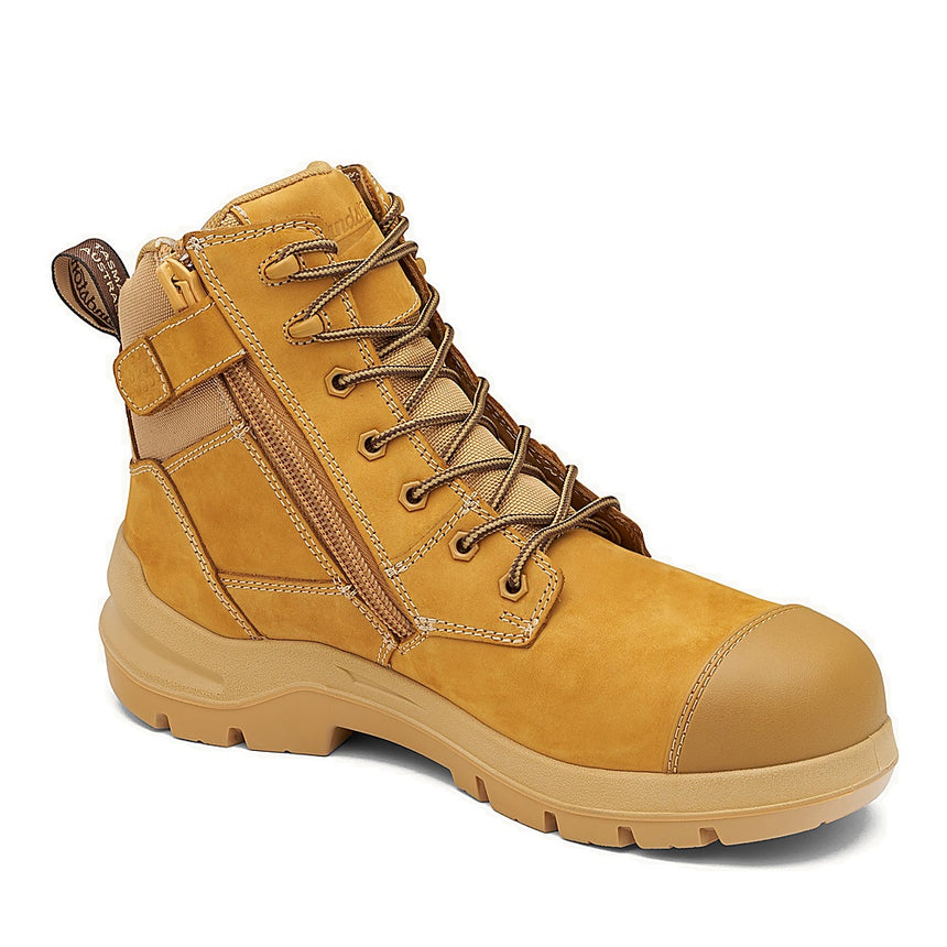 Blundstone DuraFit #7560 Safety Boot - Zip Side Lace Up Zip Up Boots Blundstone Mens AU 6