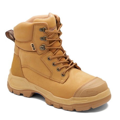 9010 Unisex Rotoflex Safety Boots - Wheat Zip Up Boots Blundstone   