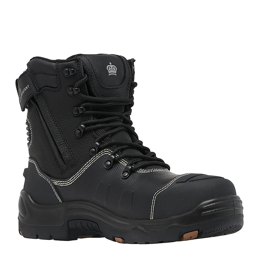 KingGee Bennu Caustic Water Proof 6" Steel Toe Safety Boot Lace Zip Boot KingGee Mens AU 6