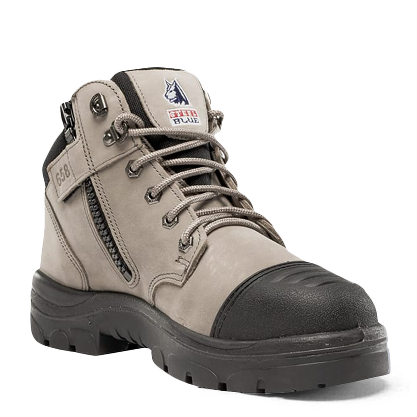 Parkes Zip: Scuff Cap Work Boots 312658 Zip Up Boots Steel Blue