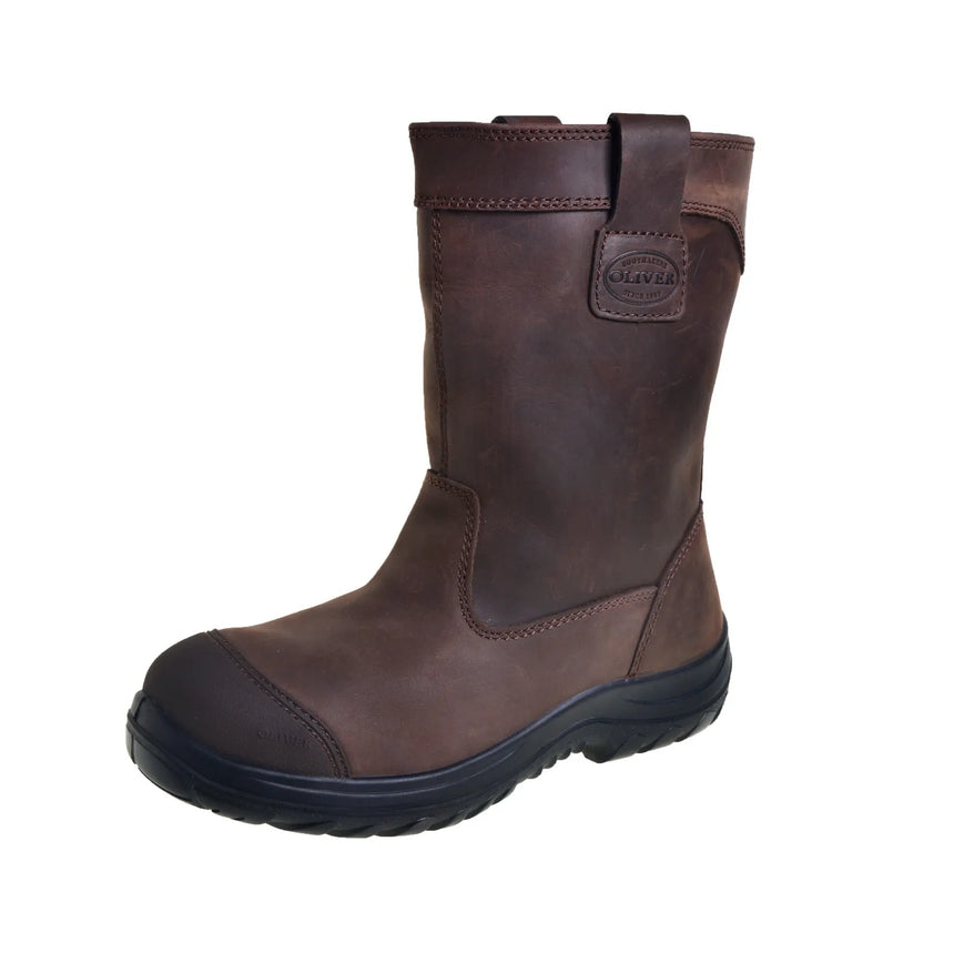 250mm Brown Pull On Riggers Boots 34692 Pull On Boots Oliver