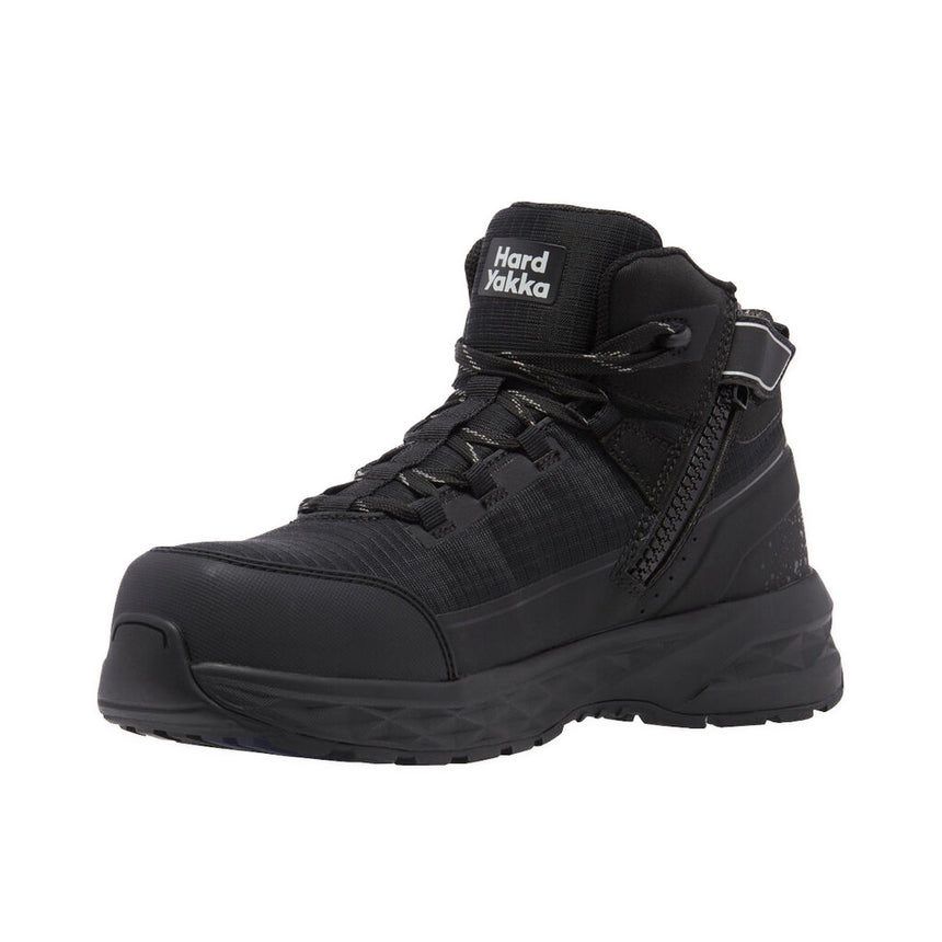 X Range Mid Composite Toe Safety Boot Zip Up Boots Hard Yakka