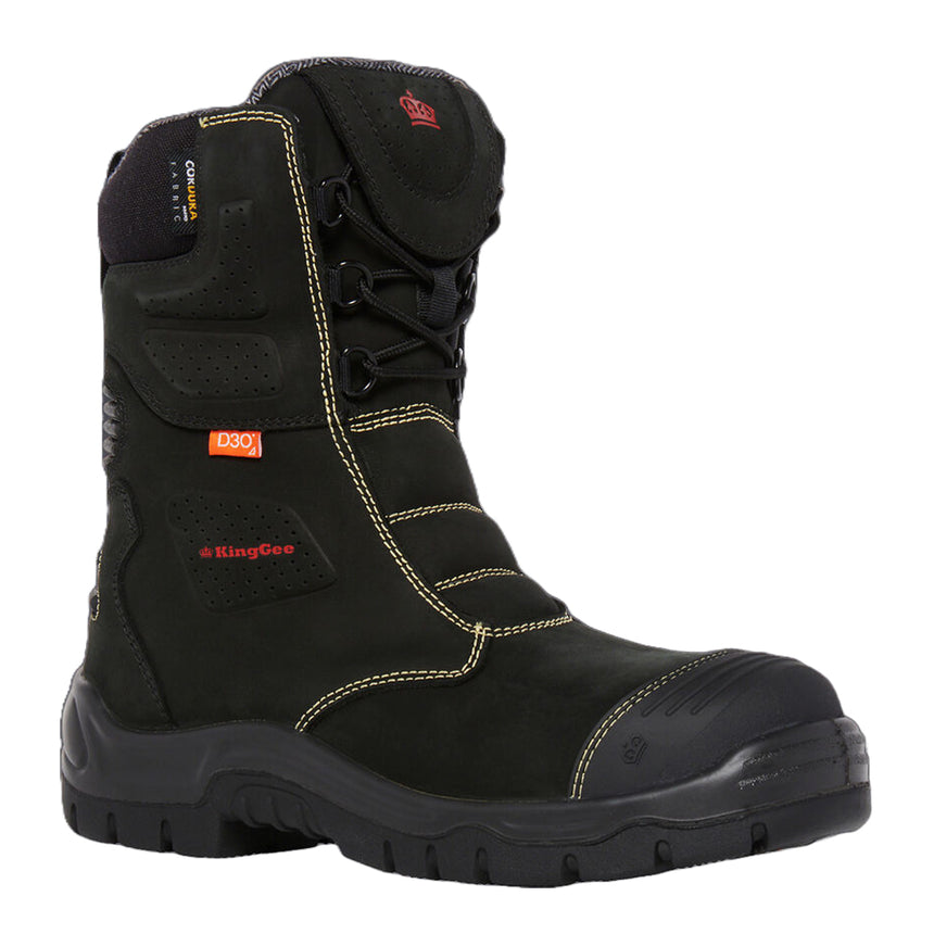 Bennu Rigger Boot - Black K27174 Zip Up Boots KingGee