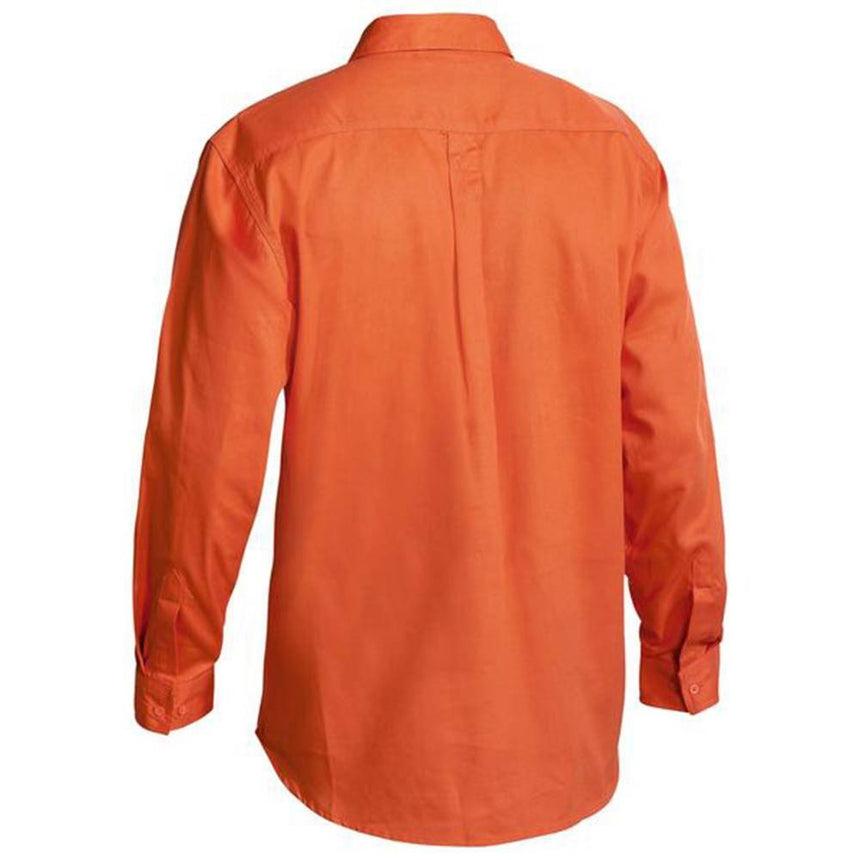 Closed Front Cotton Drill Long Sleeve Shirt BSC6433 Shirts Bisley