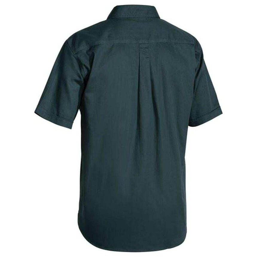 Closed Front Cotton Drill Short Sleeve Shirt BSC1433 Shirts Bisley
