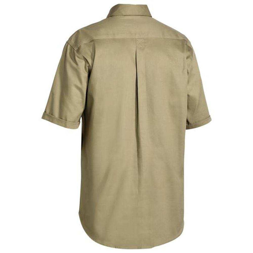 Closed Front Cotton Drill Short Sleeve Shirt BSC1433 Shirts Bisley