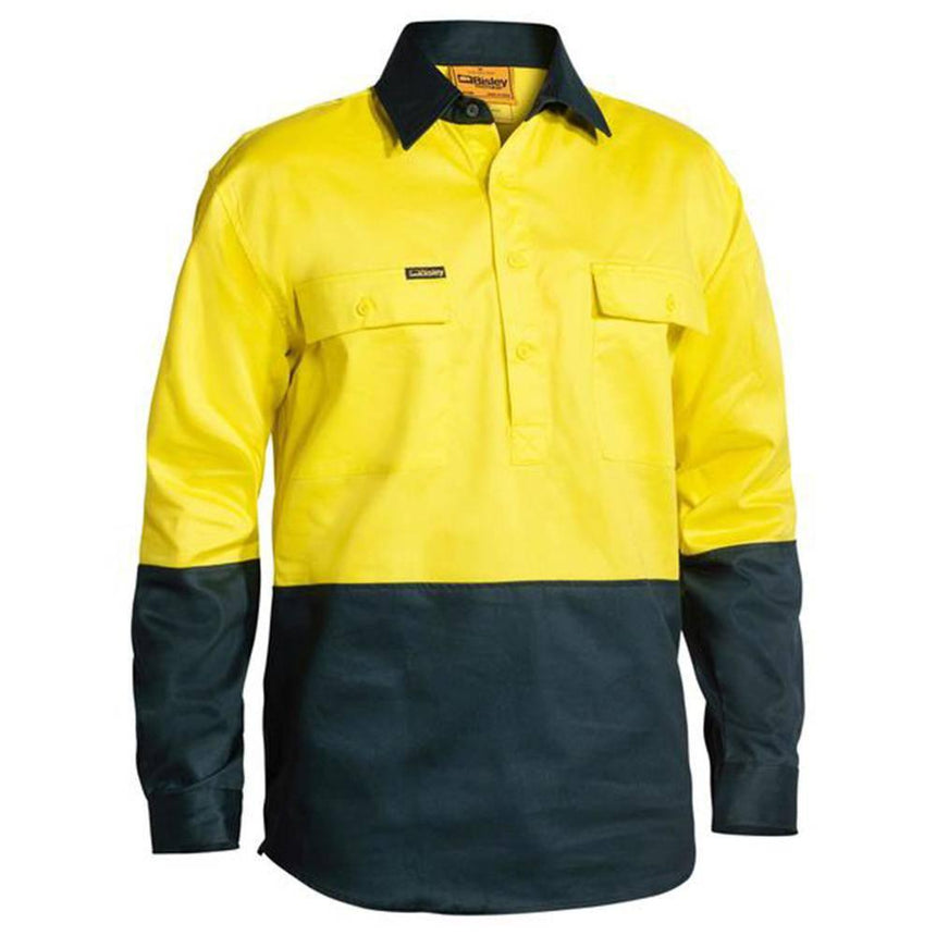 Hi Vis Closed Front Drill Shirt BSC6267 Shirts Bisley