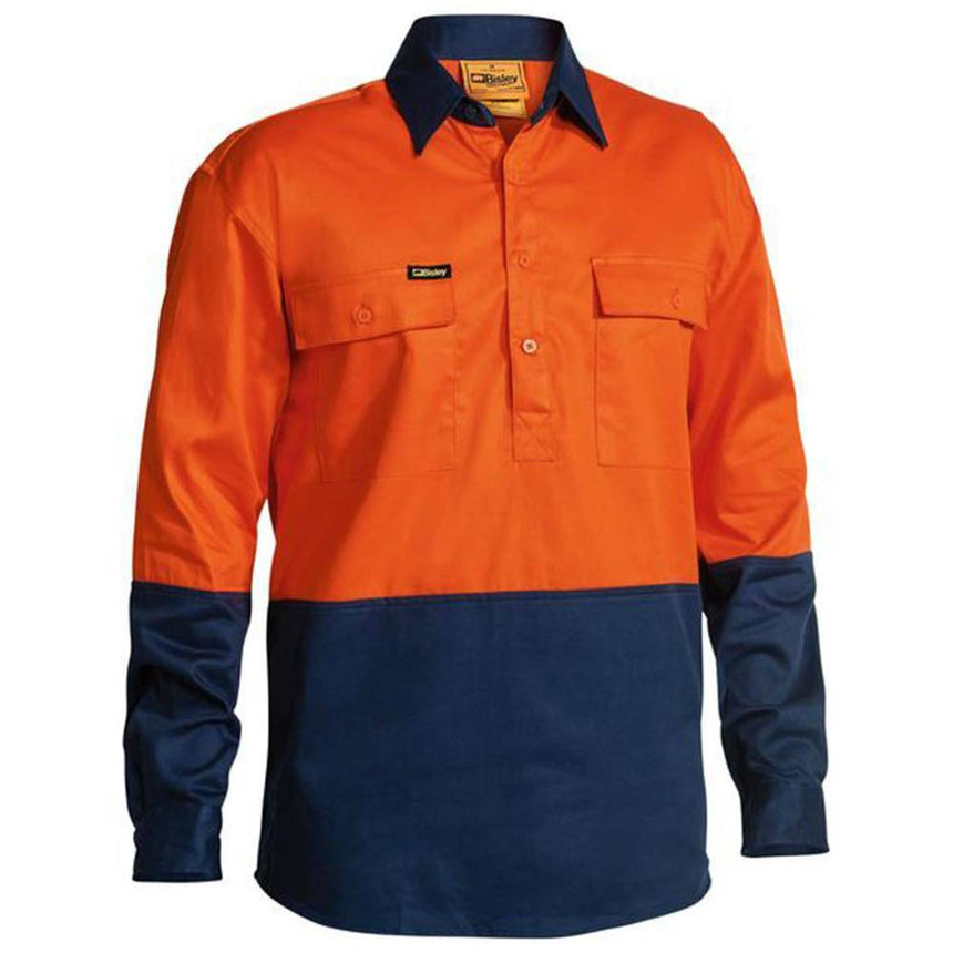 Hi Vis Closed Front Drill Shirt BSC6267 Shirts Bisley