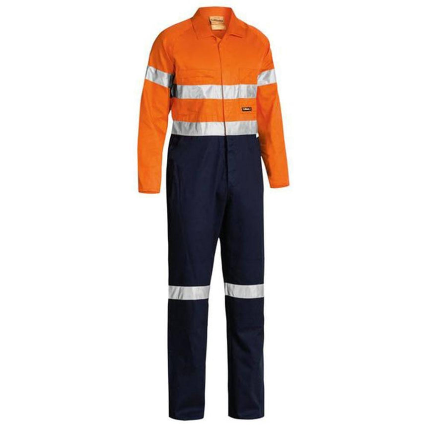 Taped Hi-Vis Lightweight Coverall BC6719TW Overalls Bisley Orange/Navy Regular 77R