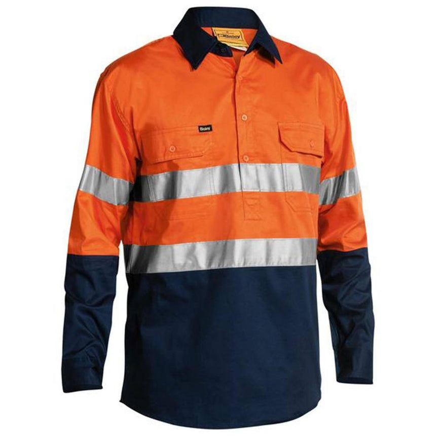 Taped Hi-Vis Closed Front Cool Shirt BSC6896 Shirts Bisley