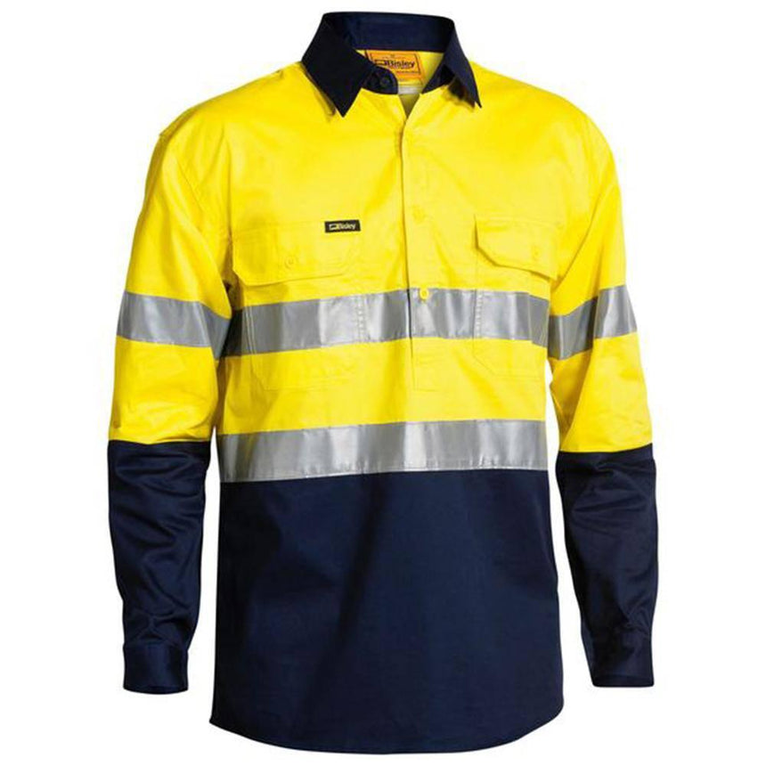 Taped Hi-Vis Closed Front Cool Shirt BSC6896 Shirts Bisley