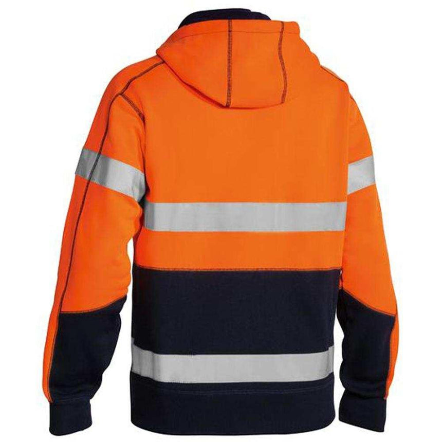 Taped Hi-Vis Zip Fleece Hoodie With Sherpa Lining BK6988T Hoodies Bisley