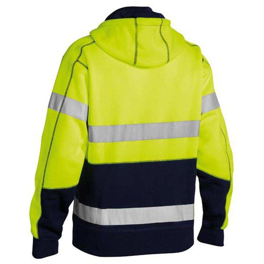 Taped Hi-Vis Zip Fleece Hoodie With Sherpa Lining BK6988T Hoodies Bisley