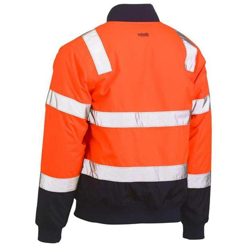 Taped Two Tone Hi-Vis Bomber Jacket With Padded Lining BJ6730T Jackets Bisley