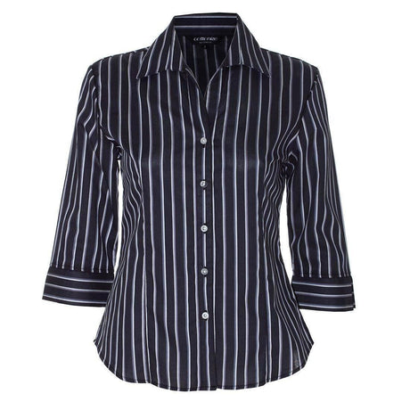 Women Blouse Shirt Blouse Shirts Cottonize Black/Silver (363C) 6 