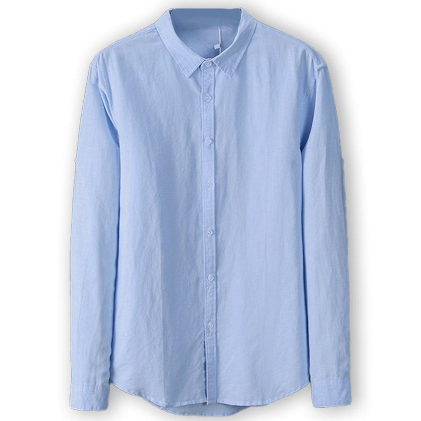 Linen Light Blue Shirt Shirts Cottonize