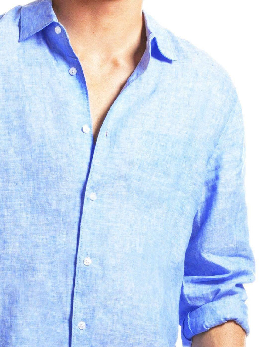 Linen Light Blue Shirt Shirts Cottonize