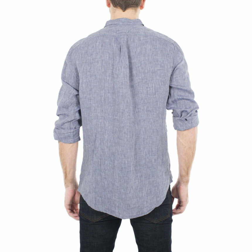 Linen Mid Blue Shirt Shirts Cottonize