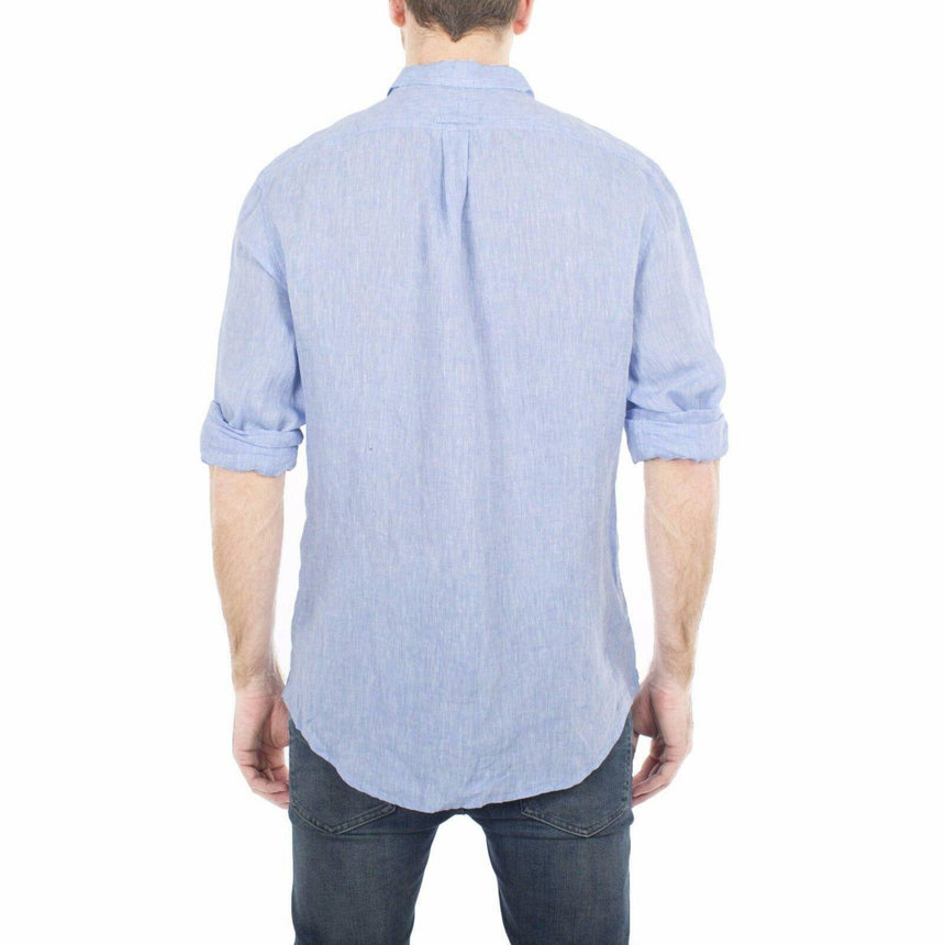 Linen Sulphur Blue Shirt Shirts Cottonize