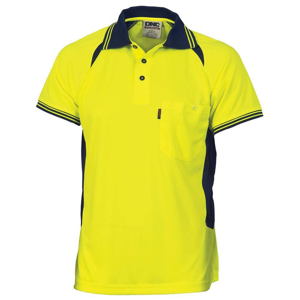 DS Breeze Kaleidoscope Print Cap Sleeve Mesh Polo Shirt
