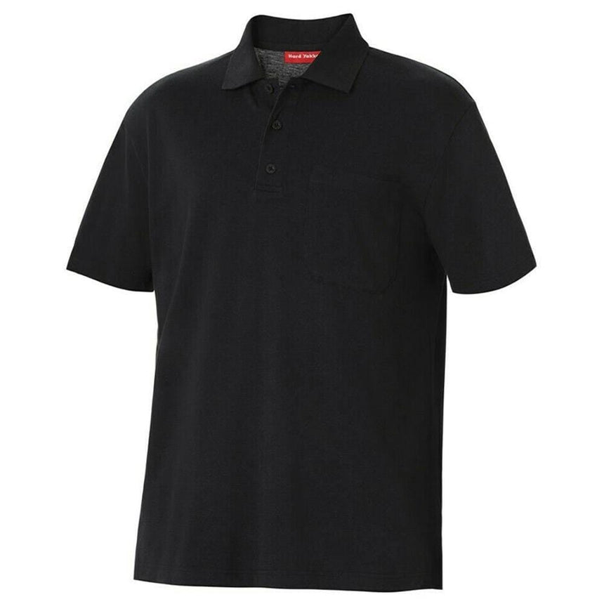 Short Sleeve Polo Polos Hard Yakka Black XS