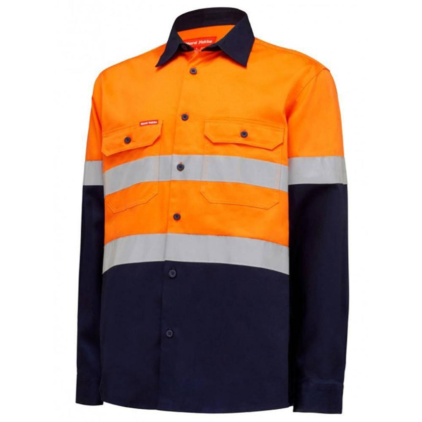 Core Hi Vis 2 Tone Taped Drill Shirt Shirts Hard Yakka