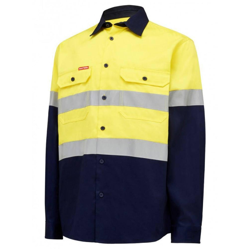 Core Hi Vis 2 Tone Taped Drill Shirt Shirts Hard Yakka
