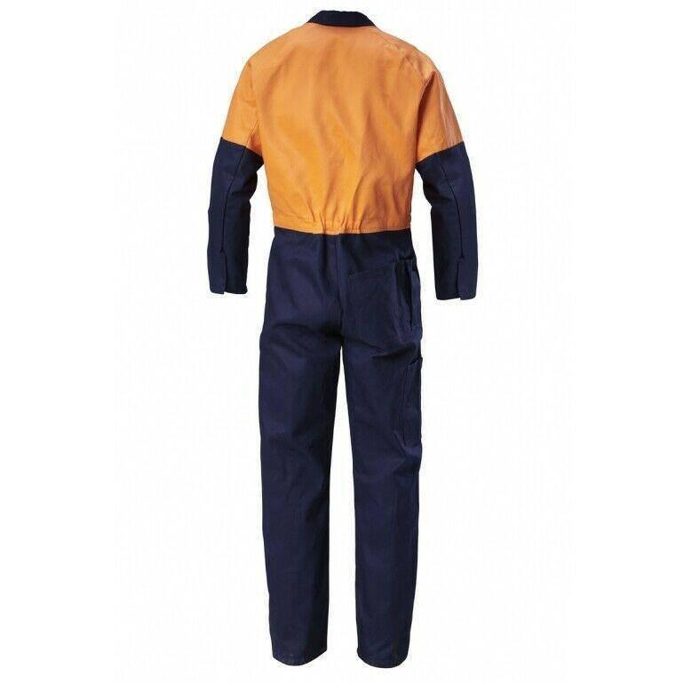 Hi Vis 2 Tone Drill Coverall Overalls Hard Yakka