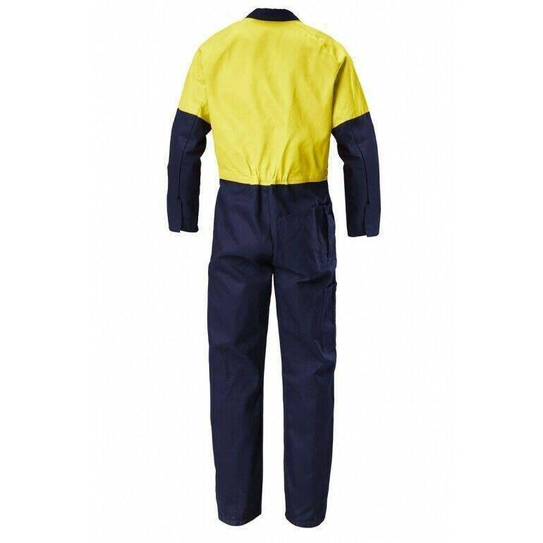 Hi Vis 2 Tone Drill Coverall Overalls Hard Yakka