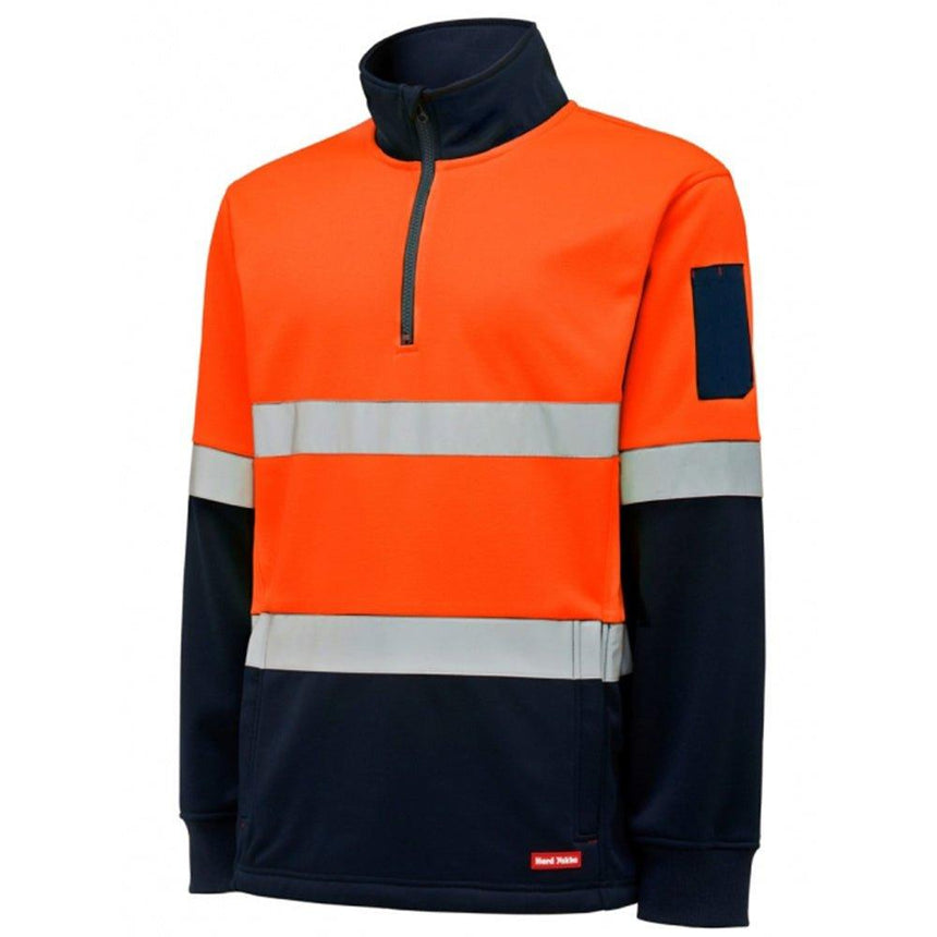 Hi Vis 2Tone 1/4 Jumper With Tape Sweaters Hard Yakka