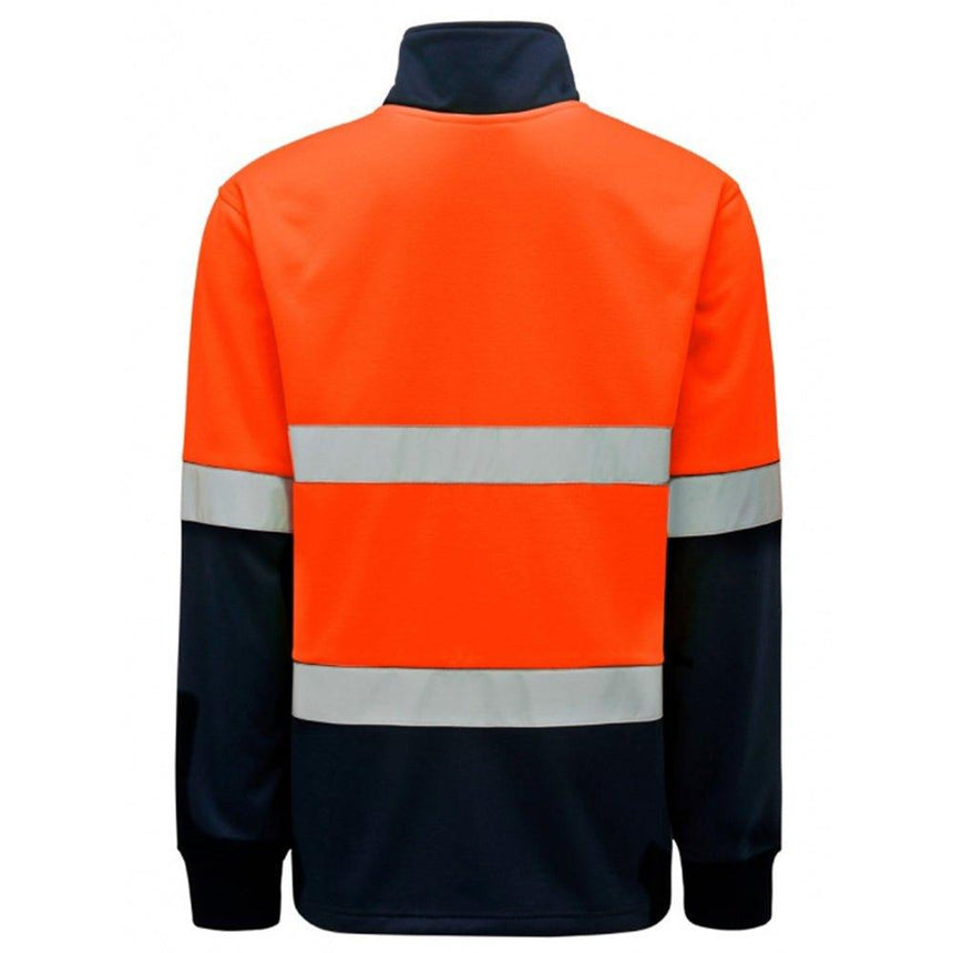 Hi Vis 2Tone 1/4 Jumper With Tape Sweaters Hard Yakka