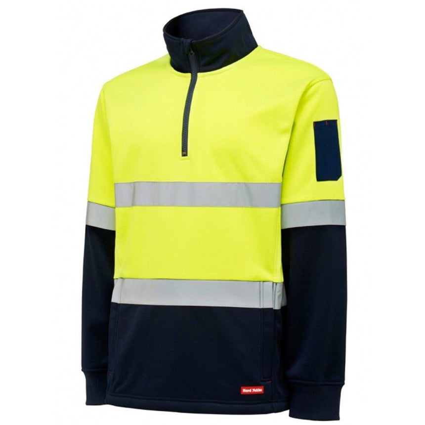 Hi Vis 2Tone 1/4 Jumper With Tape Sweaters Hard Yakka